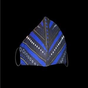 Blue and Black Patterned Face Mask